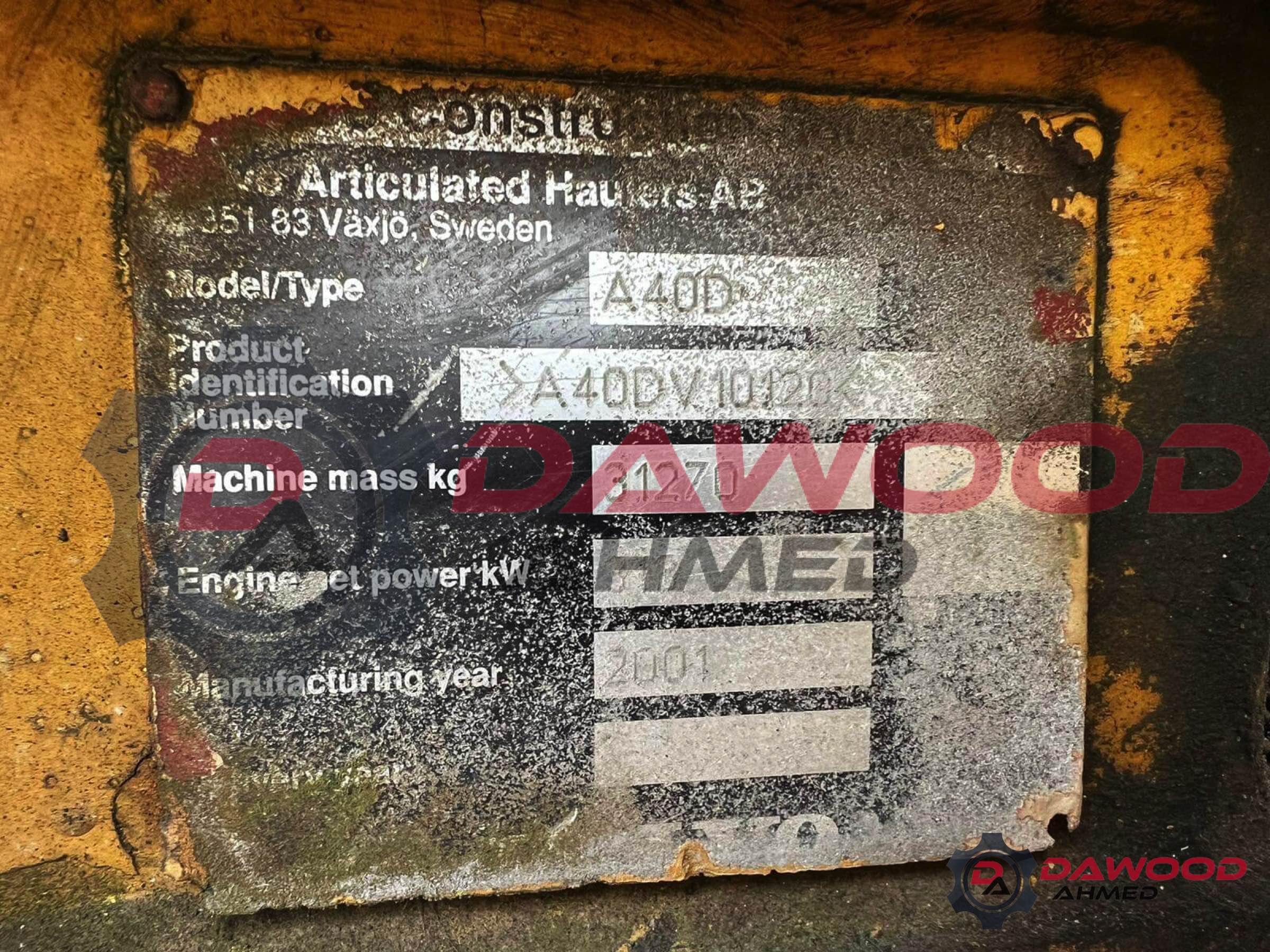 Volvo A40D Articulated Dump Truck Year: 2001 — photo 4