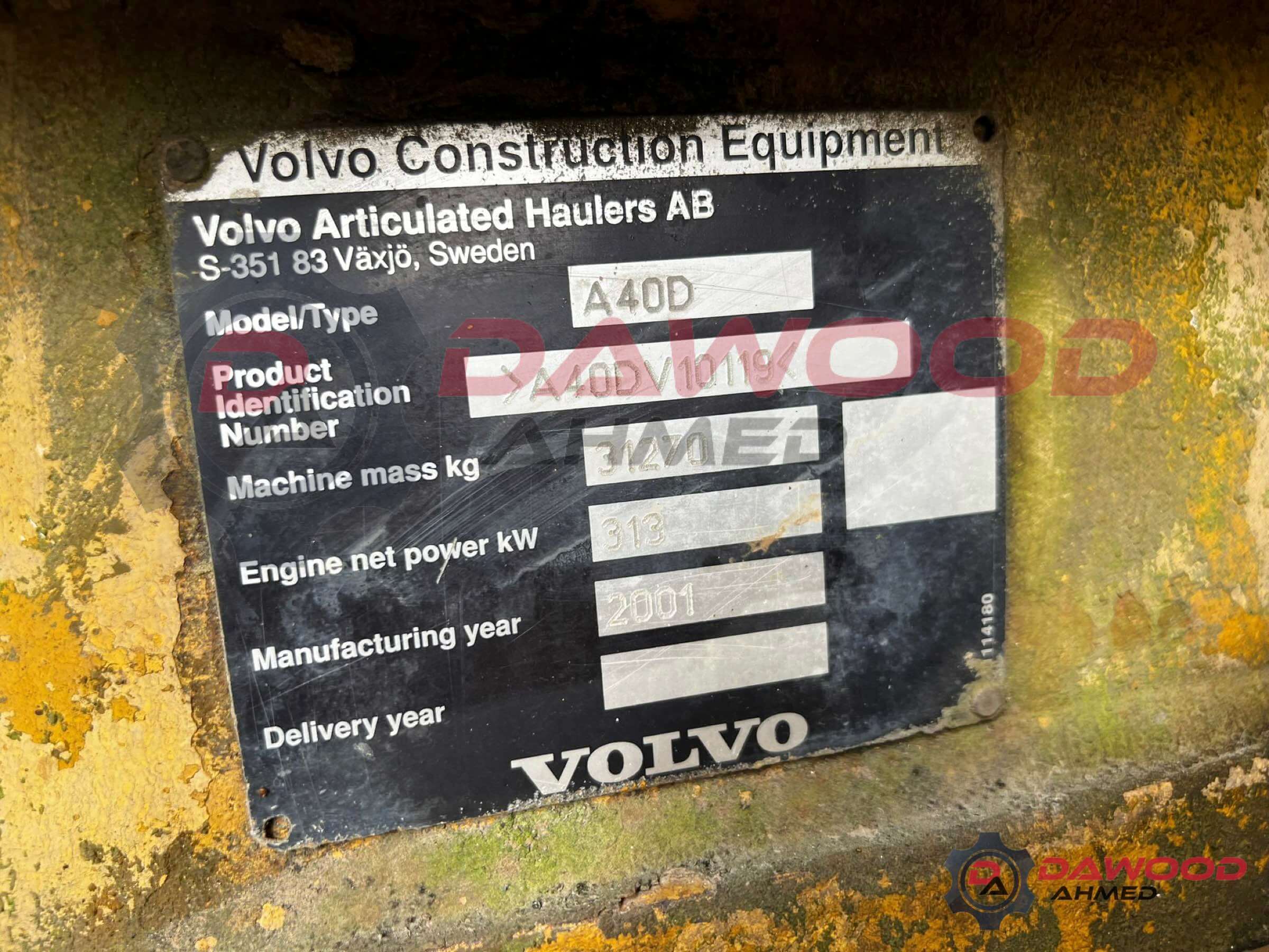 Volvo A40D Articulated Dump Truck Year: 2001 Unit 2 — photo 7